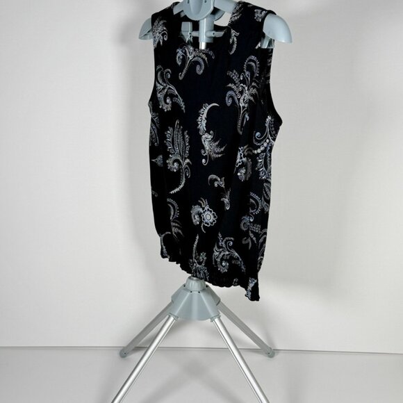 Apostrophe Stretch Dressy Black Top - Picture 2 of 6